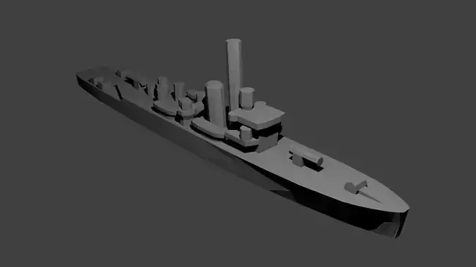 British Shoreham Class Sloop Warship 3D print model