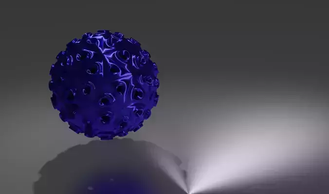 Abstract sphere with holes