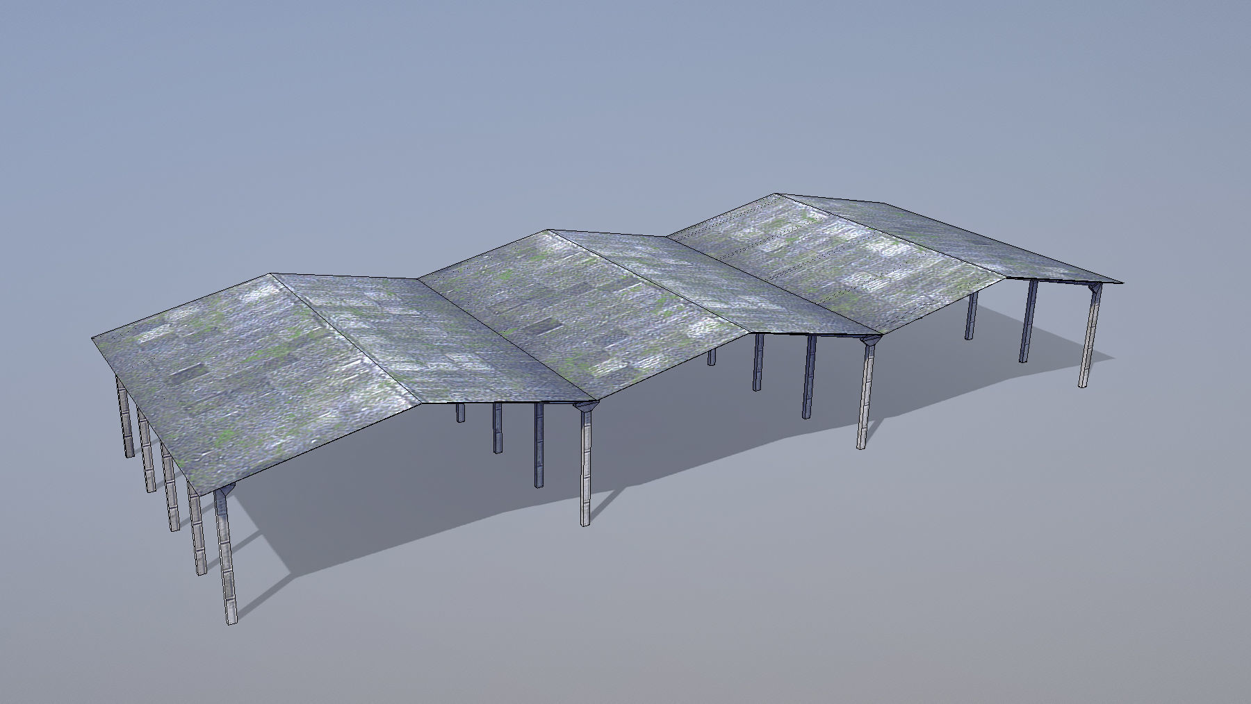 MilitaryBase PortoVelho Hangar 02 Low-poly 3D model_6