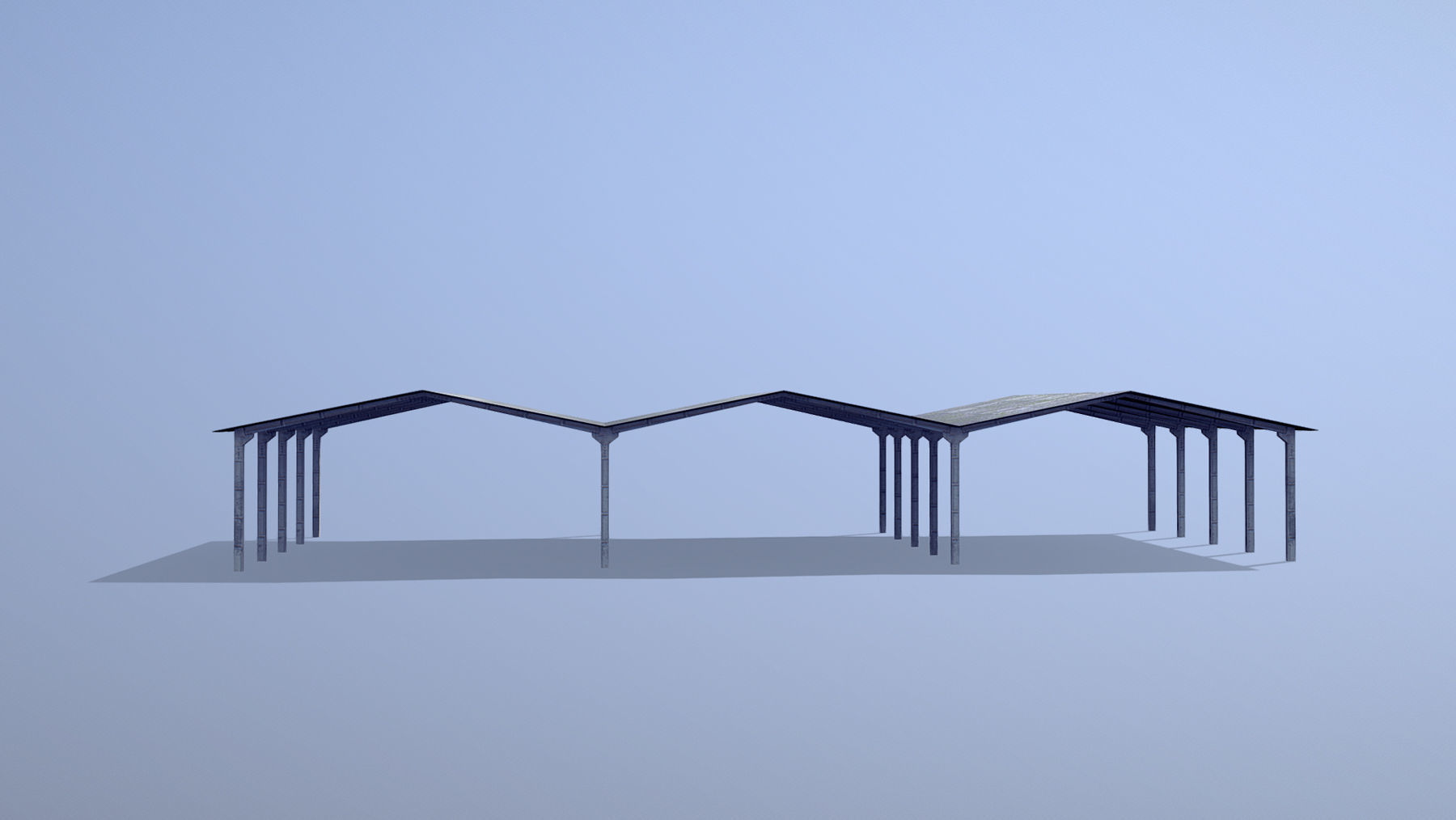 MilitaryBase PortoVelho Hangar 02 Low-poly 3D model_4