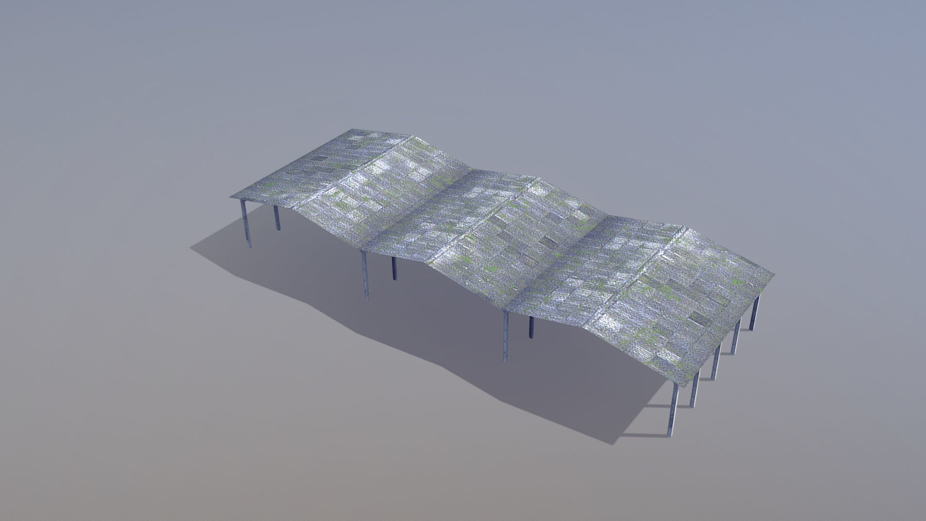 MilitaryBase PortoVelho Hangar 02 Low-poly 3D model_3