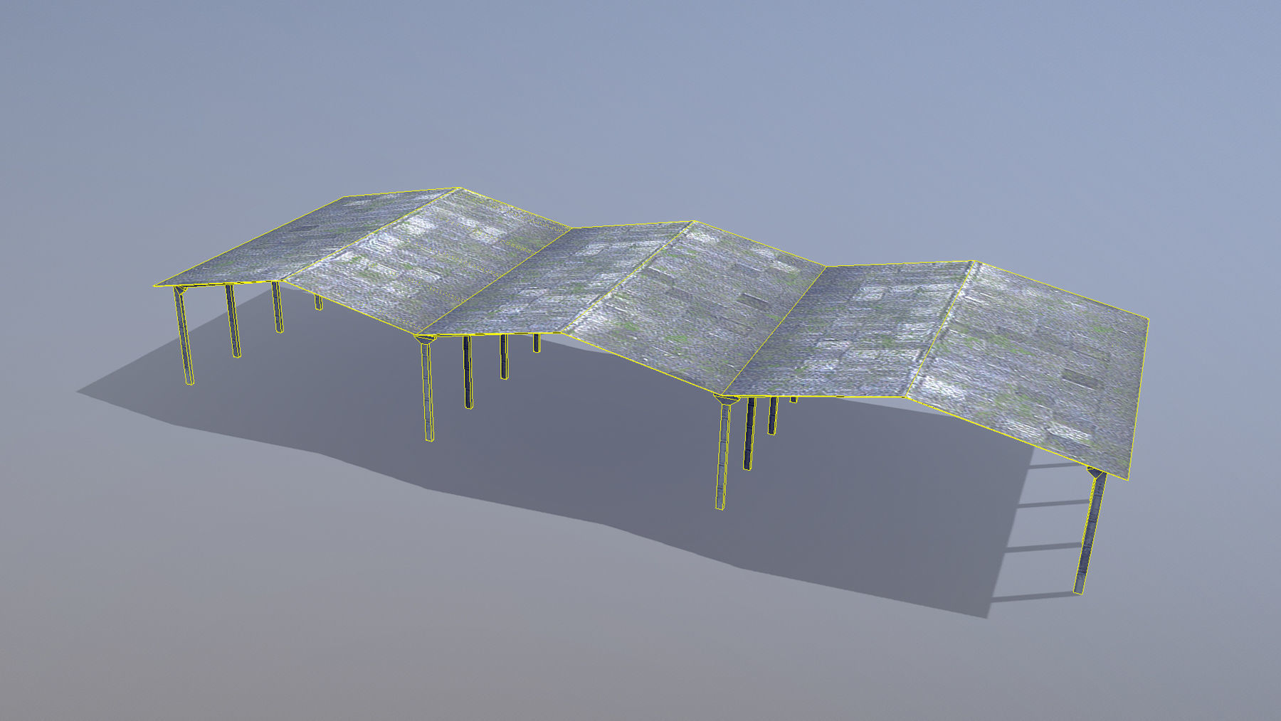 MilitaryBase PortoVelho Hangar 02 Low-poly 3D model_7
