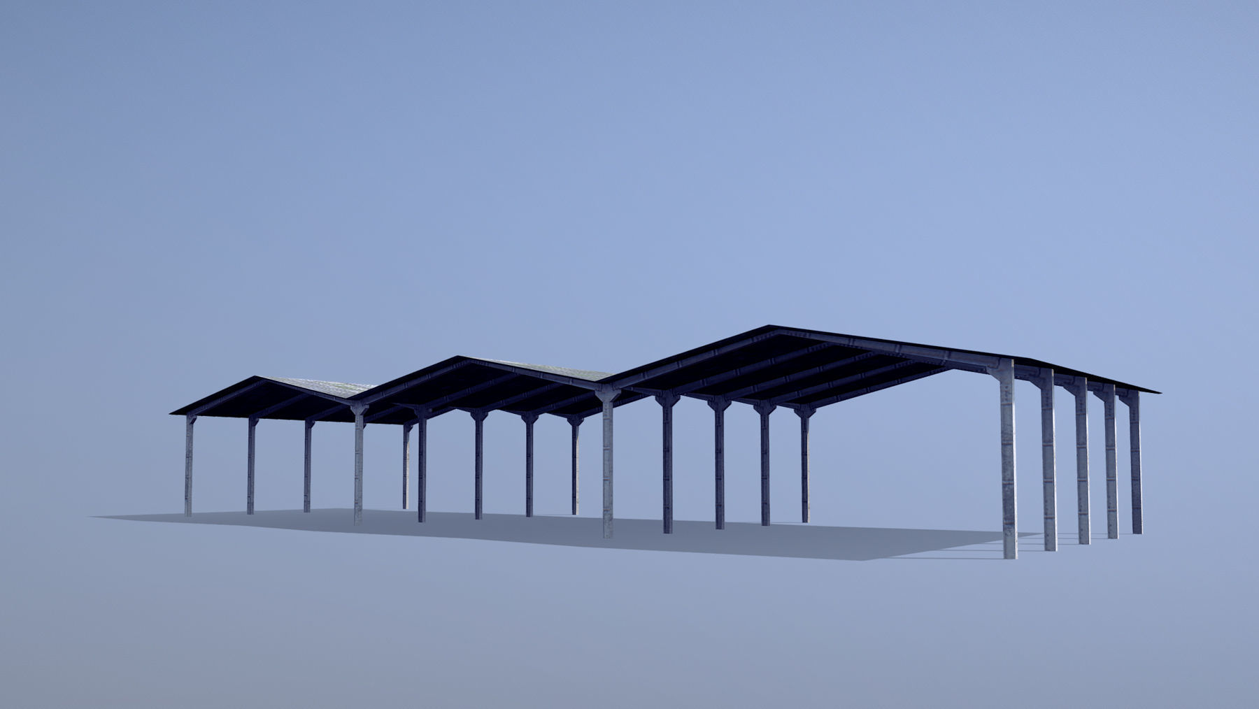 MilitaryBase PortoVelho Hangar 02 Low-poly 3D model_2