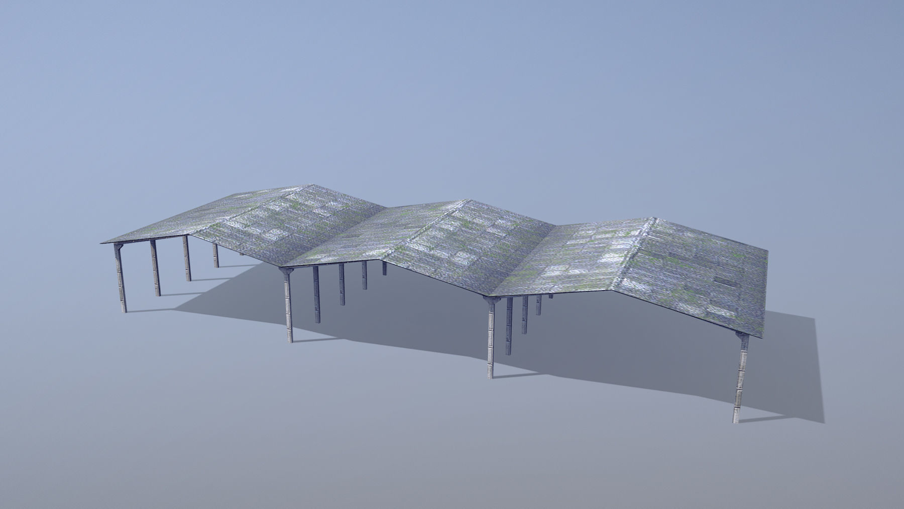 MilitaryBase PortoVelho Hangar 02 Low-poly 3D model_1
