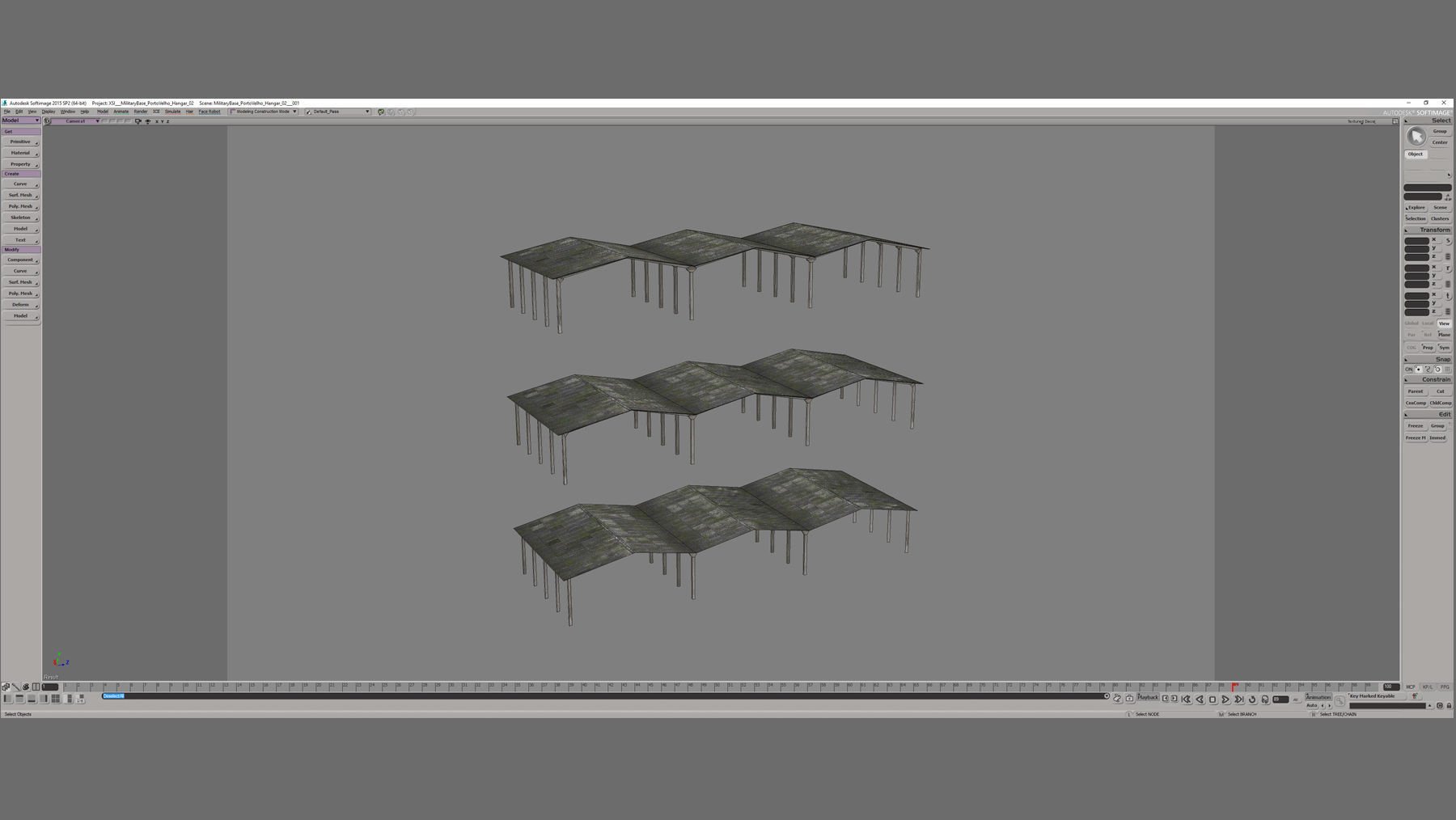 MilitaryBase PortoVelho Hangar 02 Low-poly 3D model_11