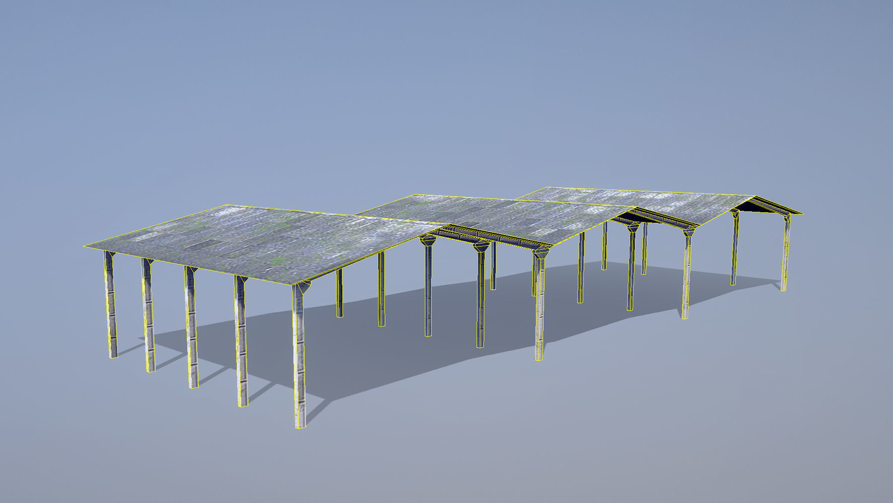 MilitaryBase PortoVelho Hangar 02 Low-poly 3D model_8