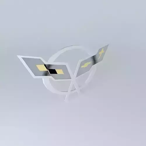 Chevrolet Corvette logo Free 3D model