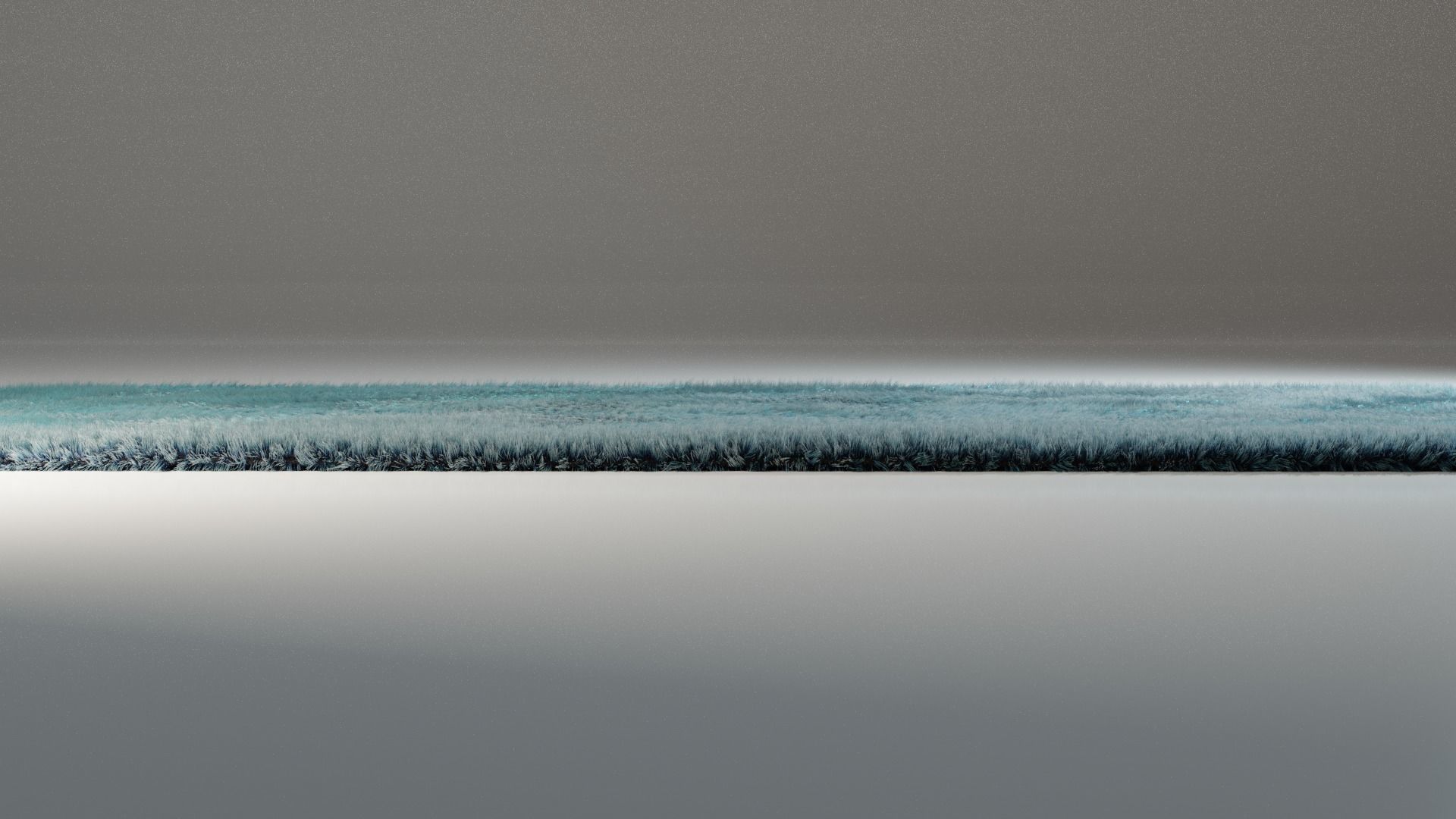 Blue Furry Carpet 3D model_3