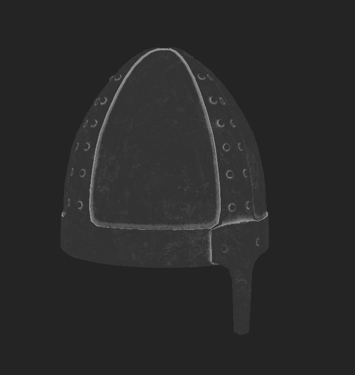 Normal Nasal Helmet  Low-poly 3D model_11