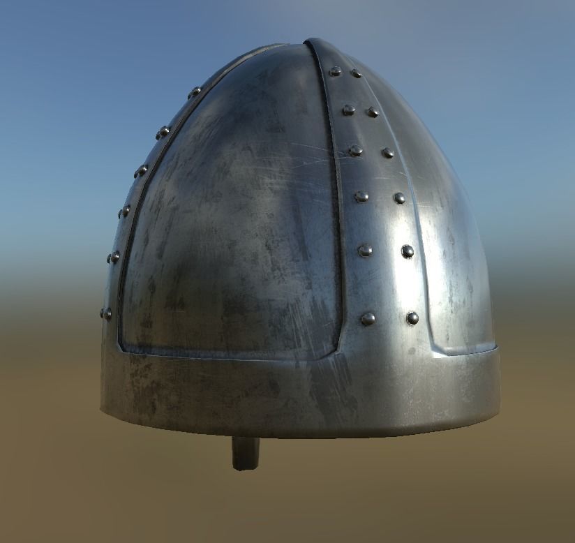 Normal Nasal Helmet  Low-poly 3D model_2