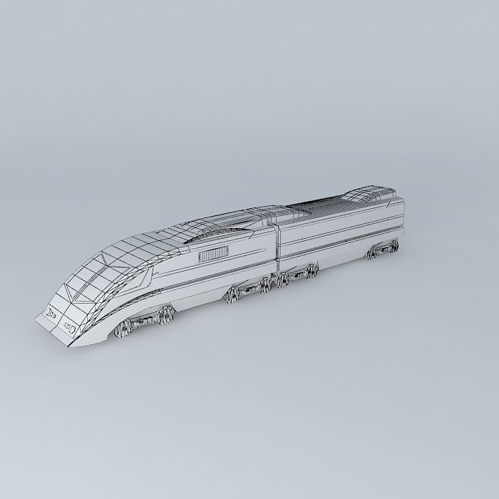 Train high speed Free 3D model_3