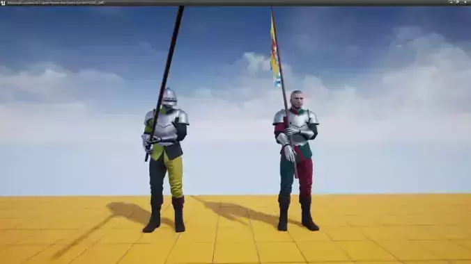 Medieval knight character man