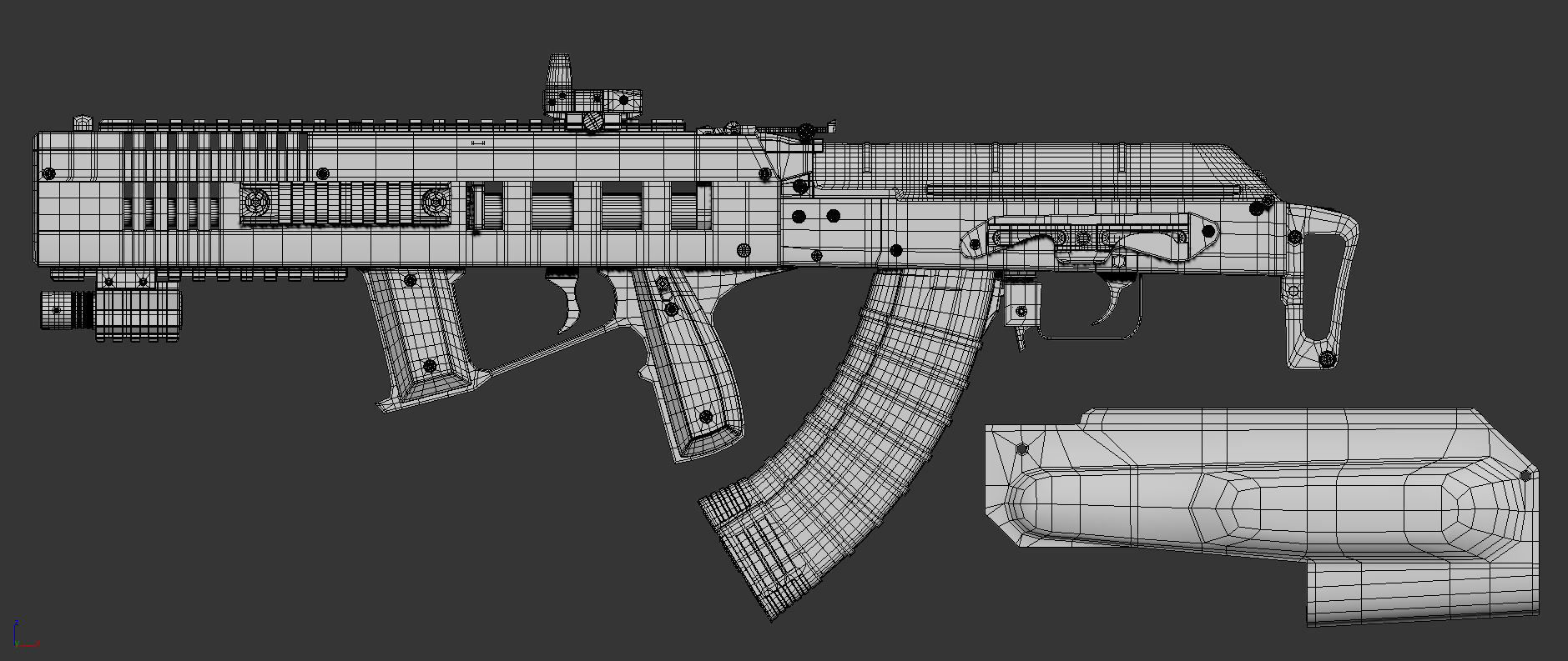 AK-47 ak - rifle 3D model_4