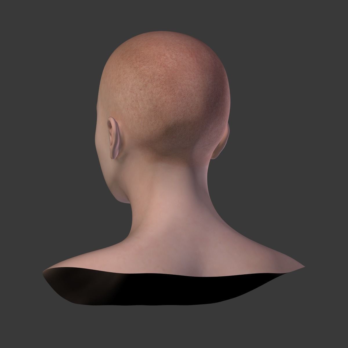 Woman Head Low-poly 3D model_22