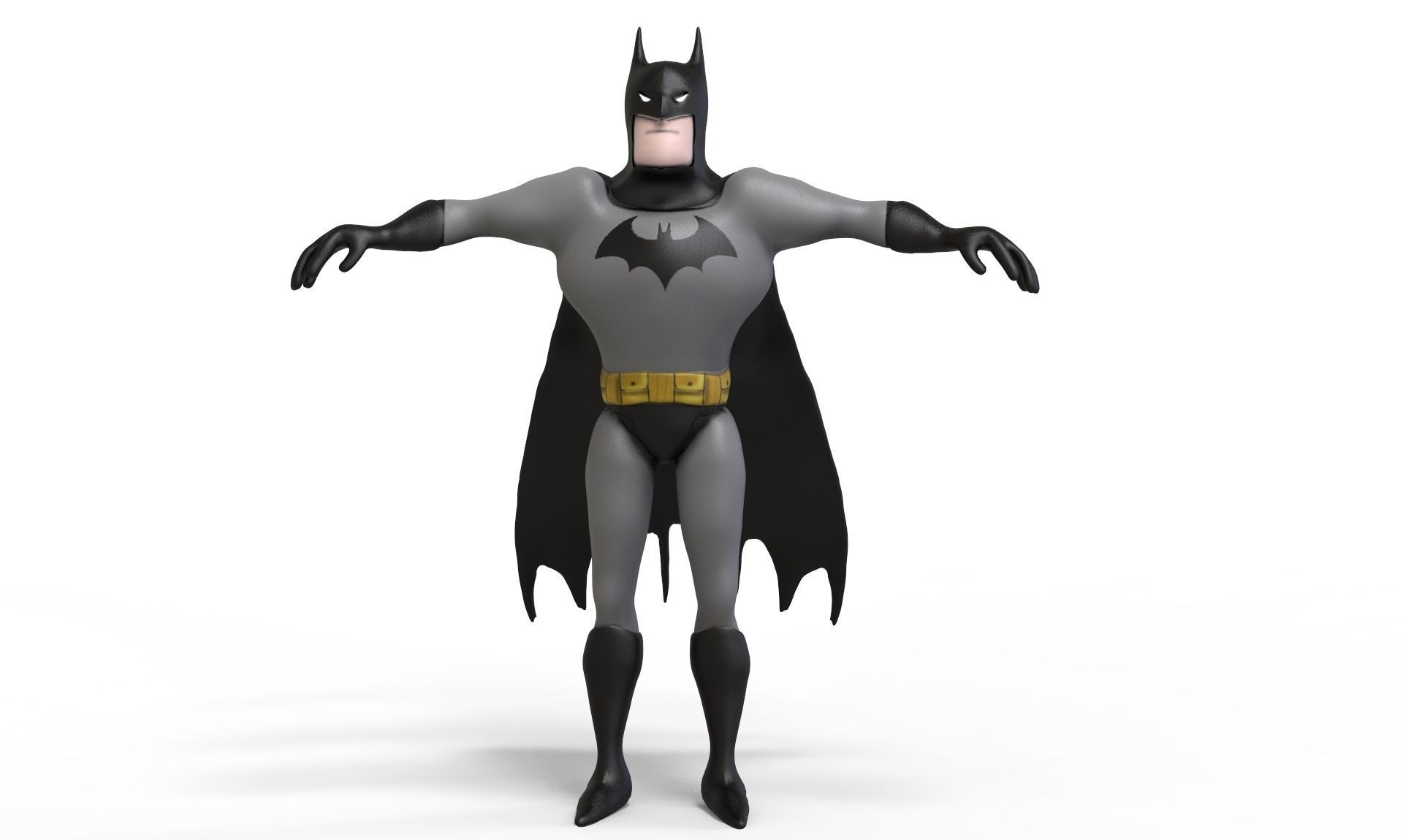 Batman Cartoon Low-poly 3D model_6