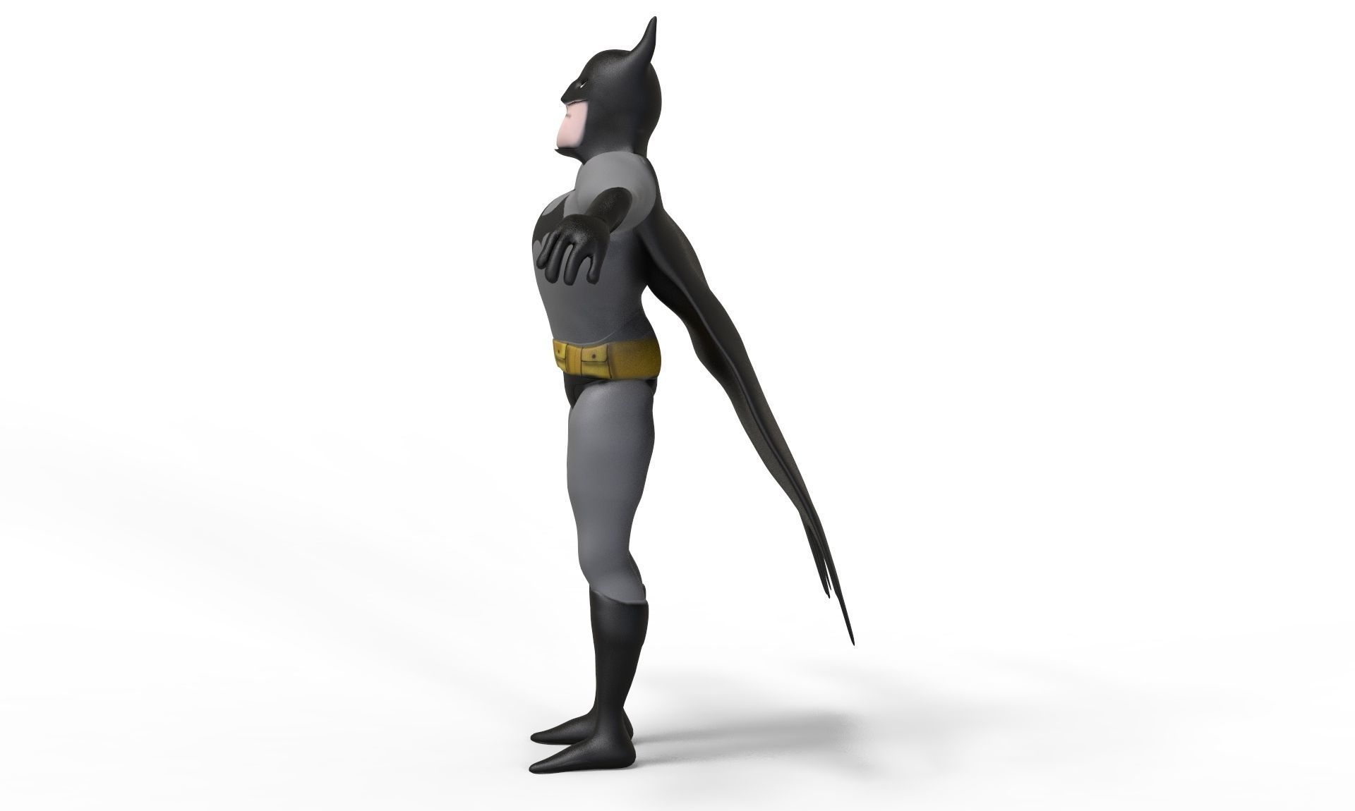 Batman Cartoon Low-poly 3D model_3