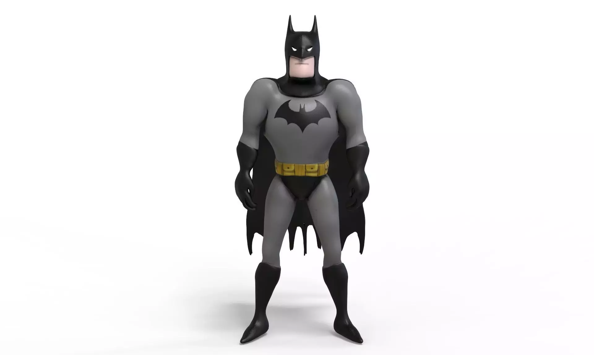 Batman Cartoon Low-poly 3D model_0