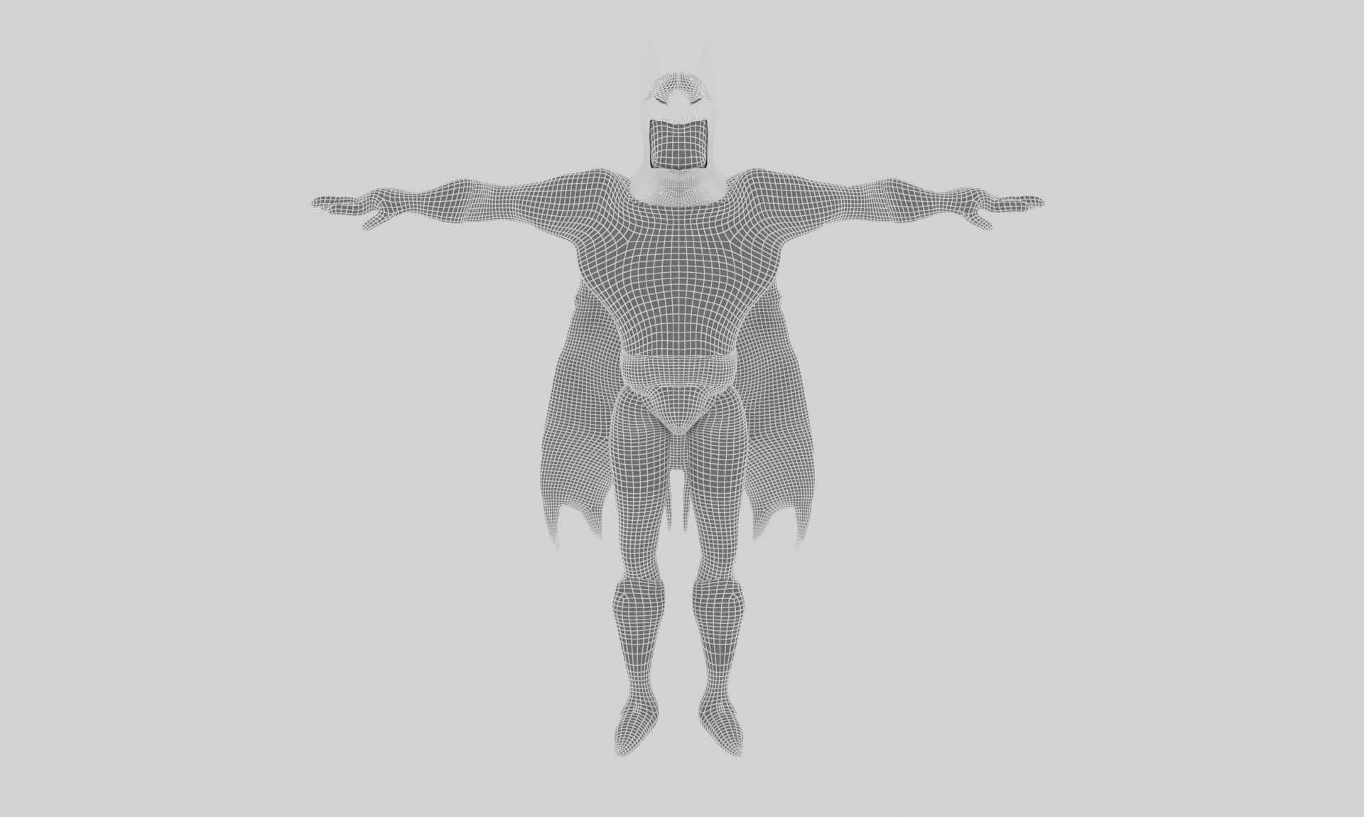Batman Cartoon Low-poly 3D model_7