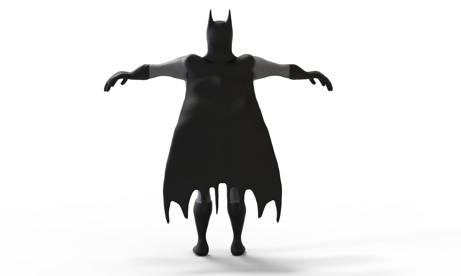 Batman Cartoon Low-poly 3D model_4