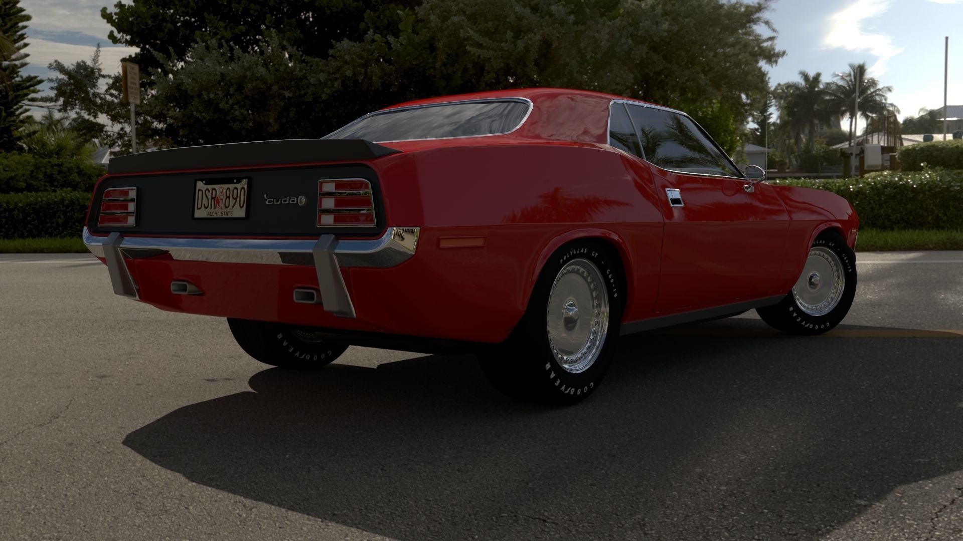 Plymouth Cuda 1970 - 1971 3D model_23