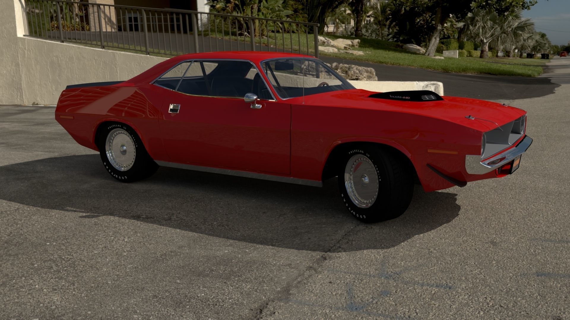 Plymouth Cuda 1970 - 1971 3D model_21