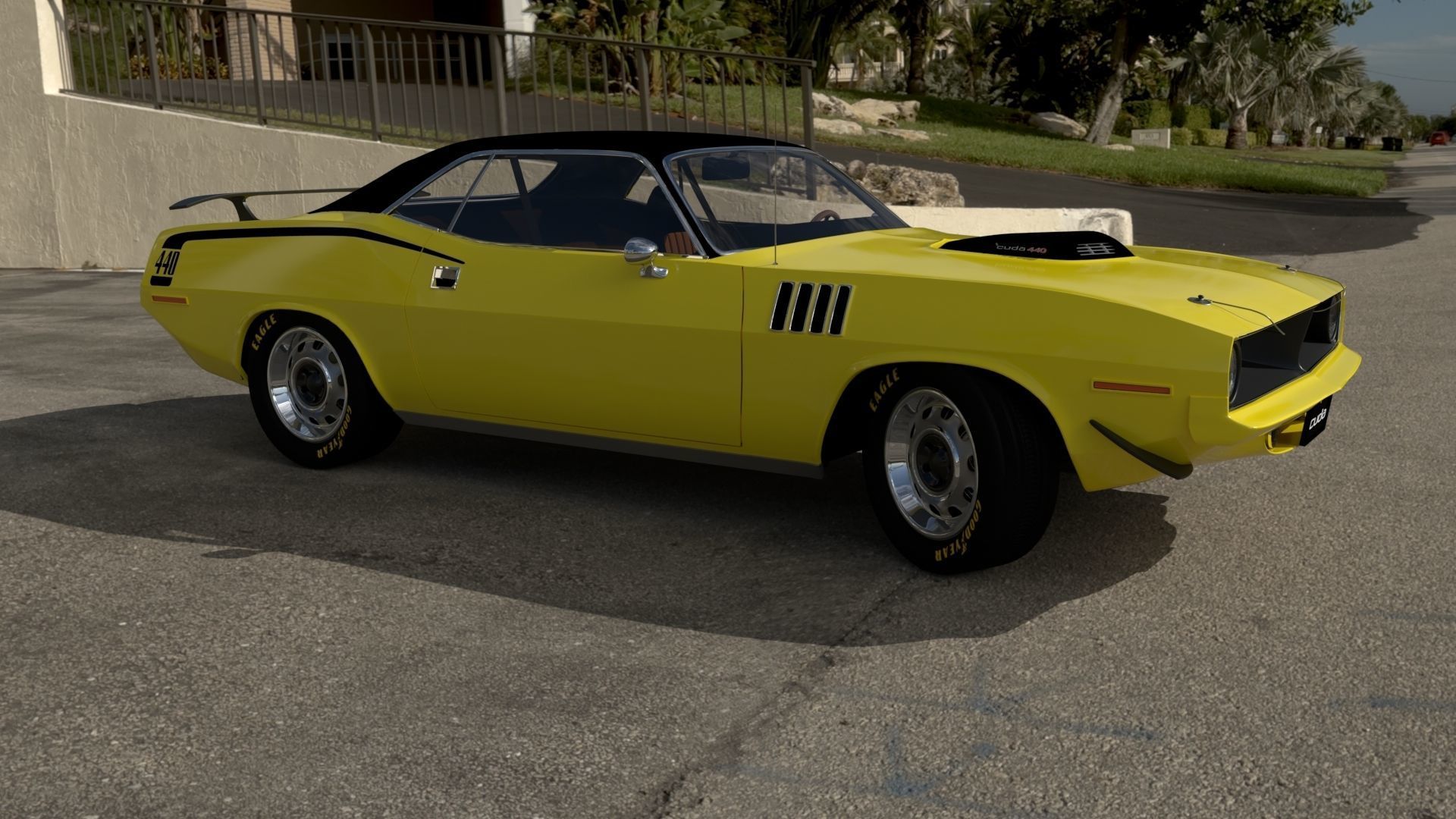 Plymouth Cuda 1970 - 1971 3D model_7