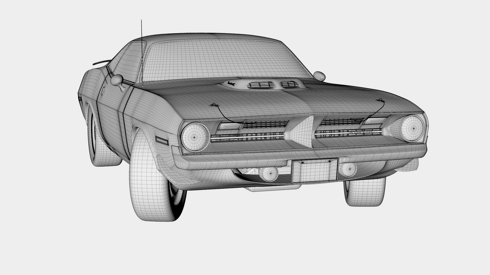 Plymouth Cuda 1970 - 1971 3D model_38