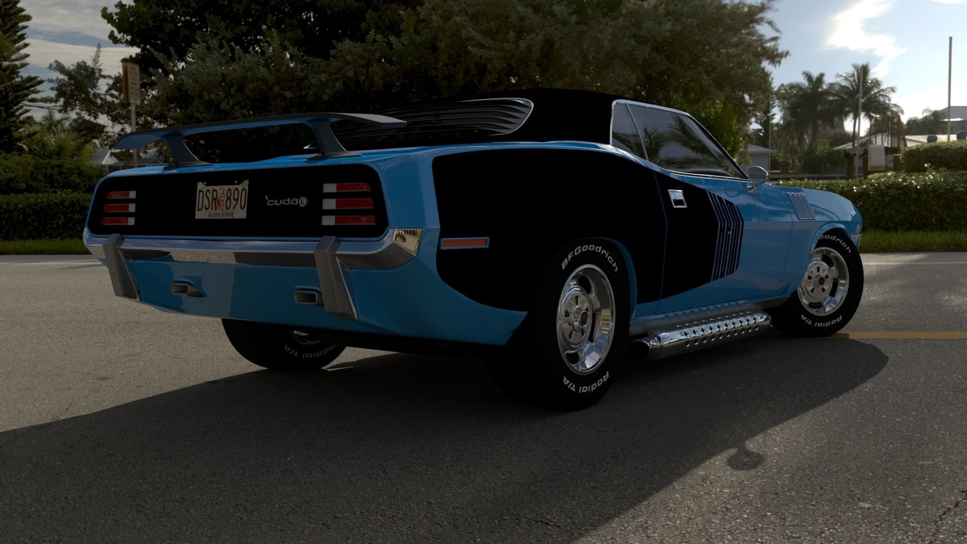 Plymouth Cuda 1970 - 1971 3D model_30