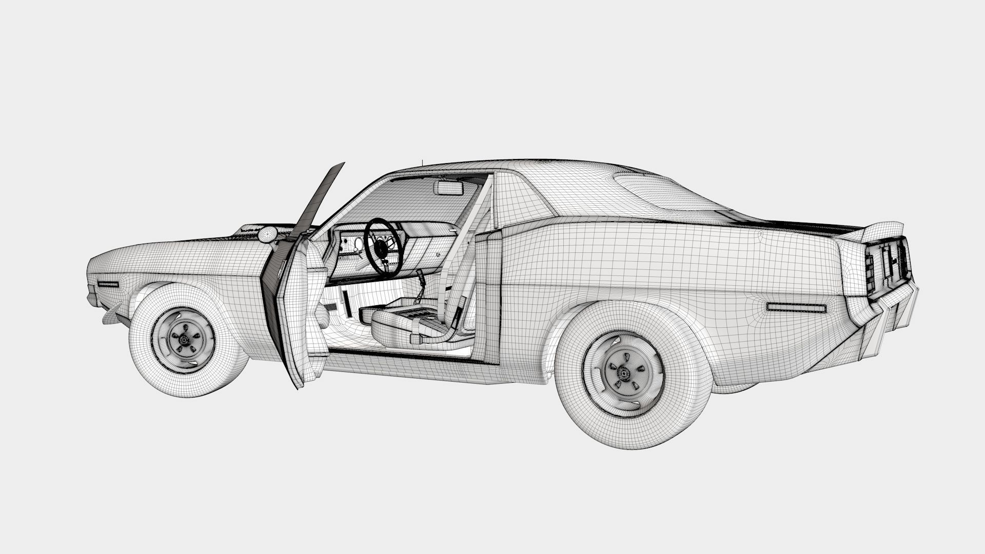 Plymouth Cuda 1970 - 1971 3D model_42