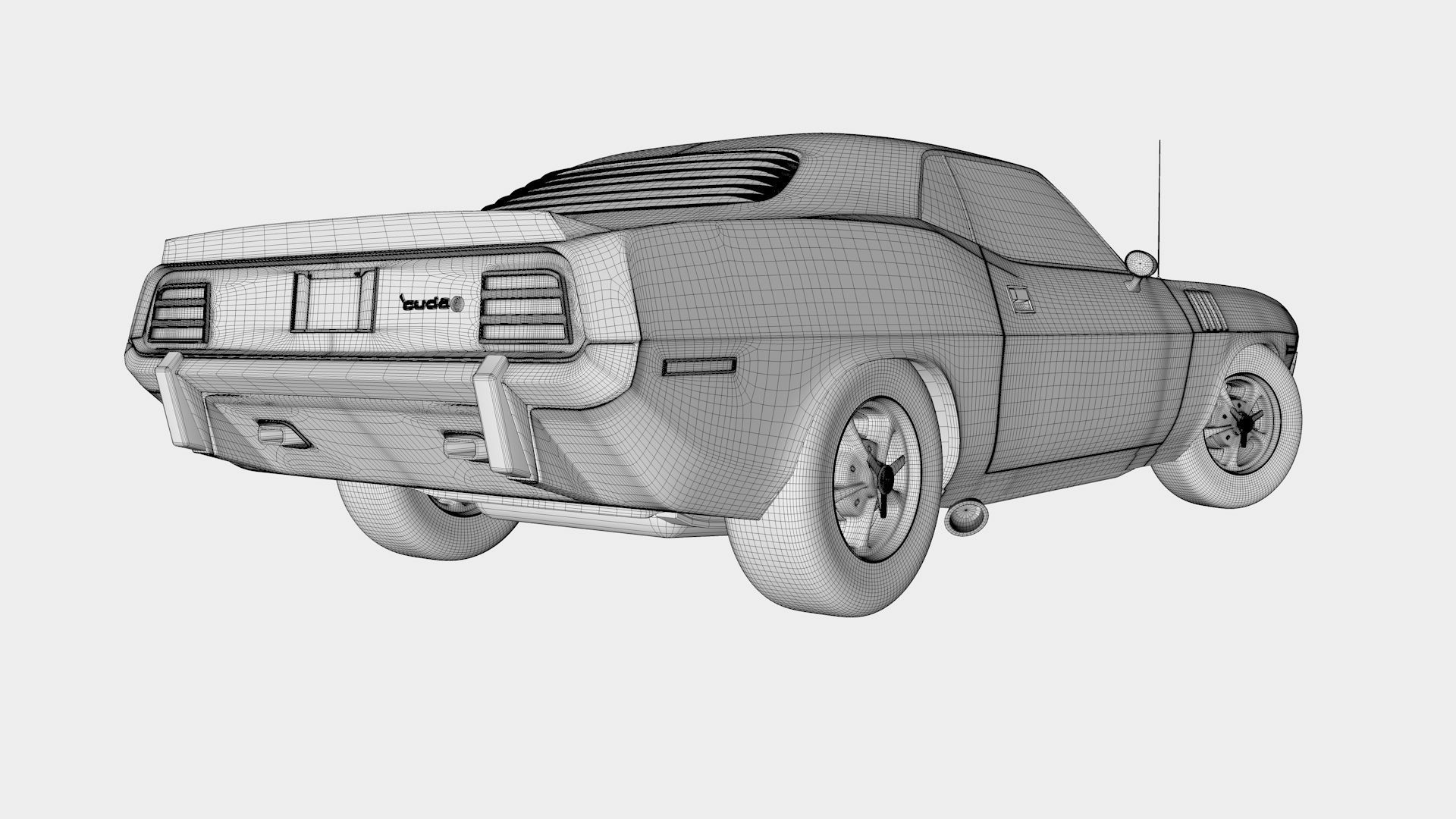 Plymouth Cuda 1970 - 1971 3D model_40