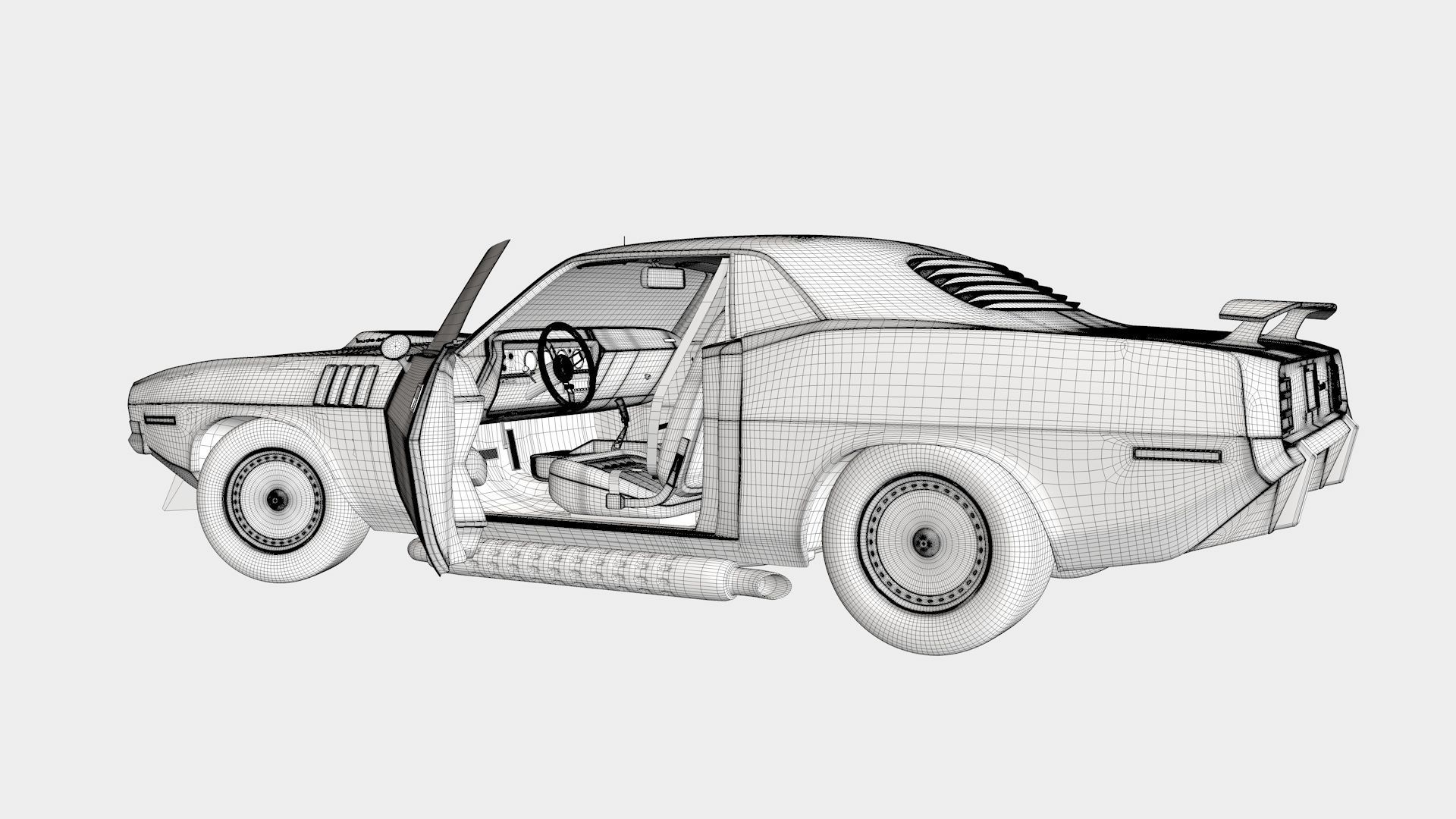 Plymouth Cuda 1970 - 1971 3D model_41