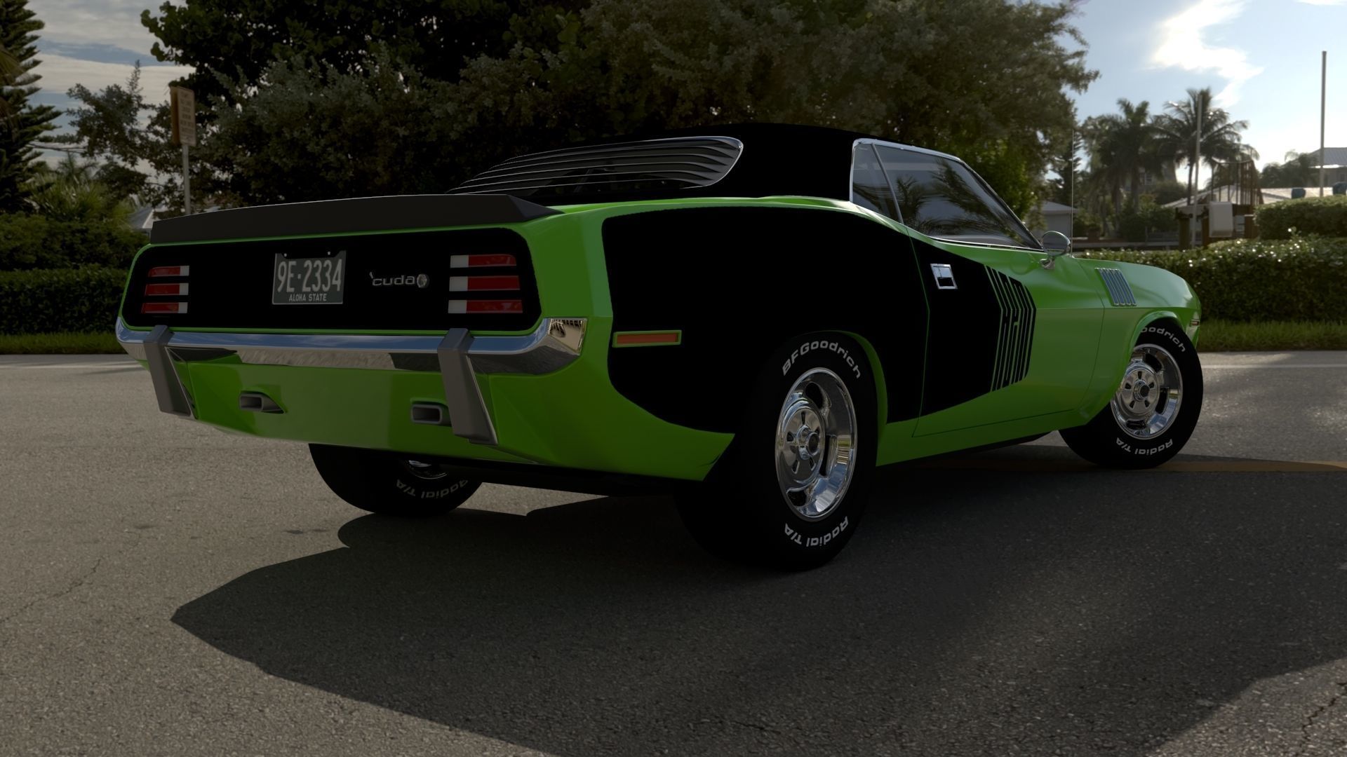 Plymouth Cuda 1970 - 1971 3D model_3