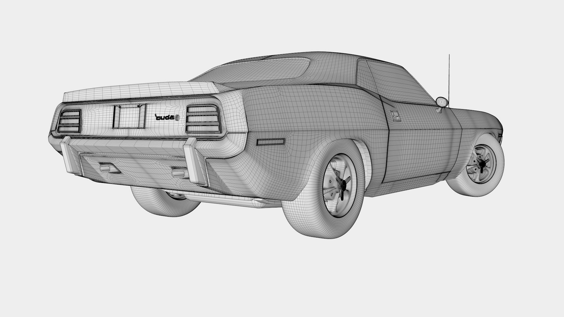 Plymouth Cuda 1970 - 1971 3D model_39
