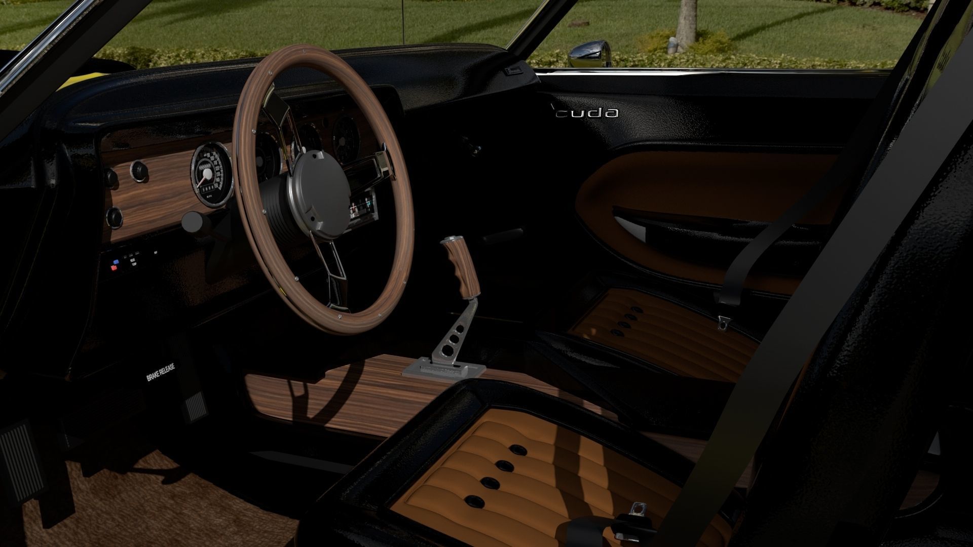 Plymouth Cuda 1970 - 1971 3D model_11