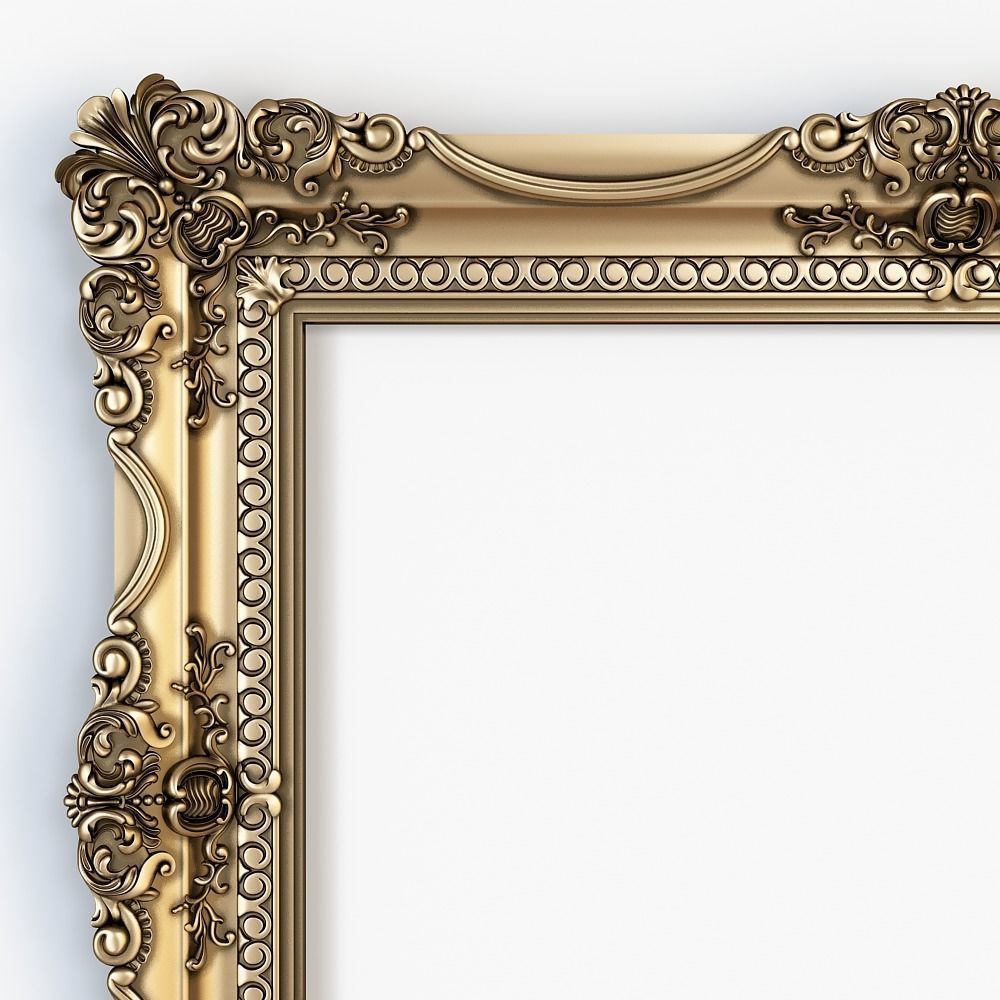 mirror frame for cnc 3D model_2