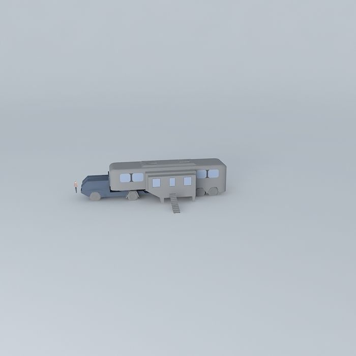 Heavy Duty Mobile Home Free 3D model_2