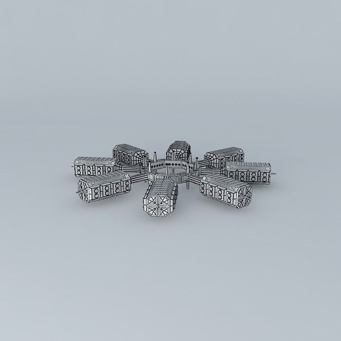 Star 1 Docking Station Free 3D model_4