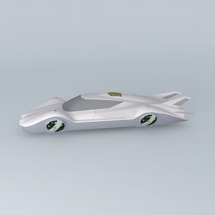 Flying Car LowPoly Version Free 3D model_2