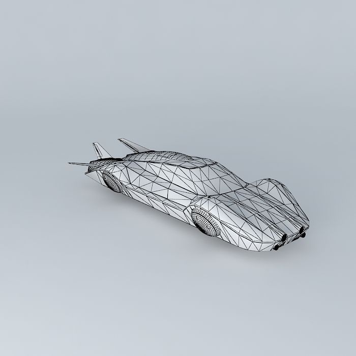 Flying Car LowPoly Version Free 3D model_3