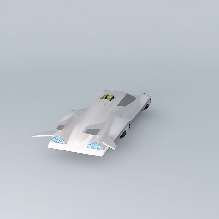 Flying Car LowPoly Version Free 3D model_1