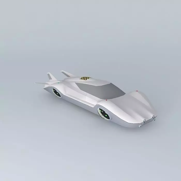 Flying Car LowPoly Version Free 3D model_0