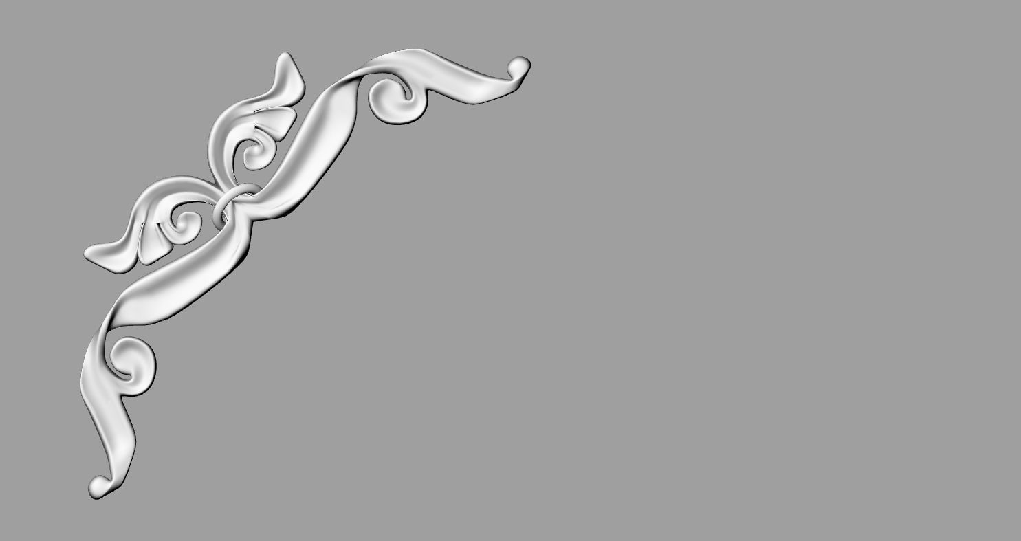 Ornamental Architectural Flourish 3D model_7