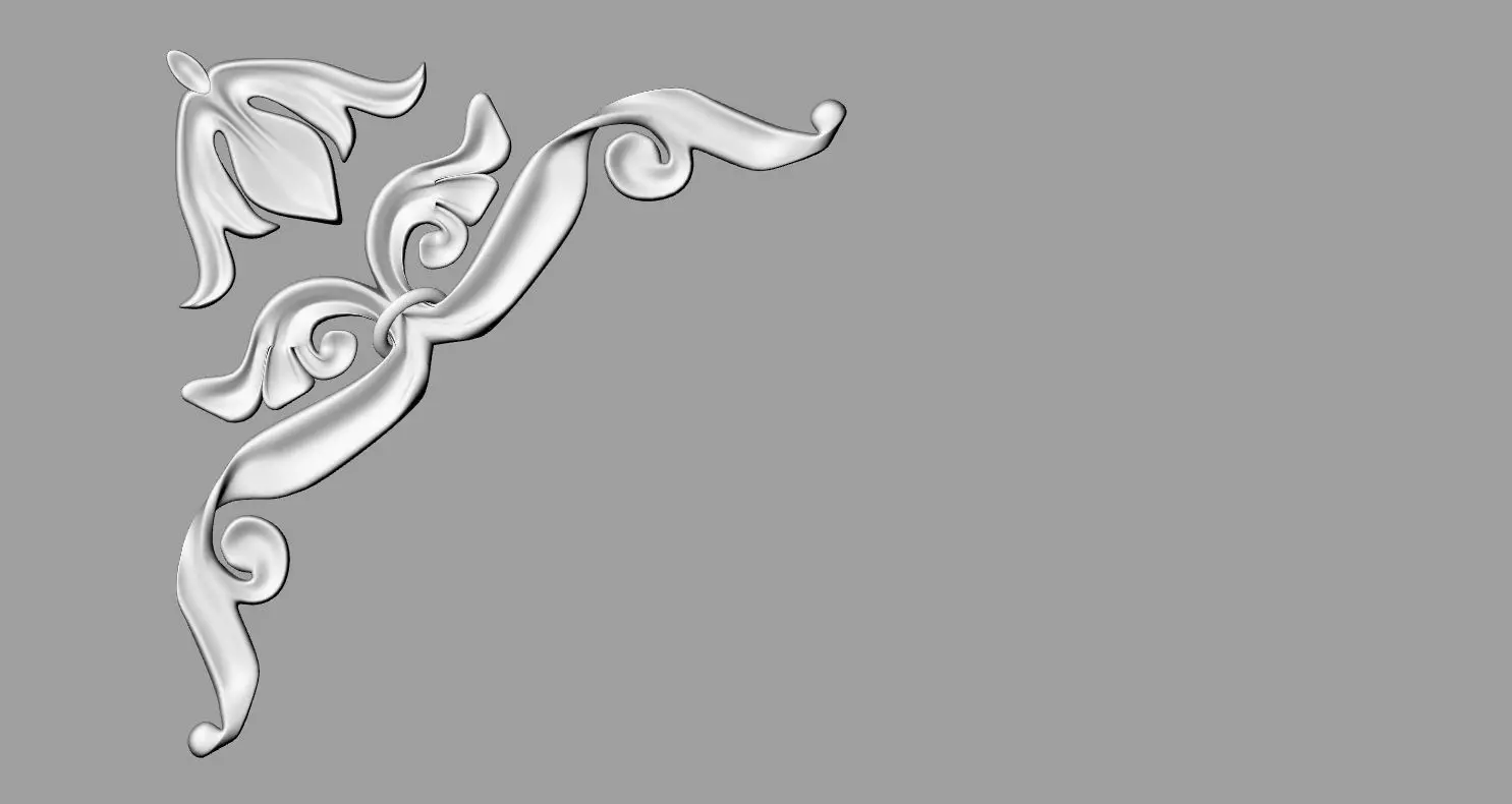 Ornamental Architectural Flourish 3D model_0