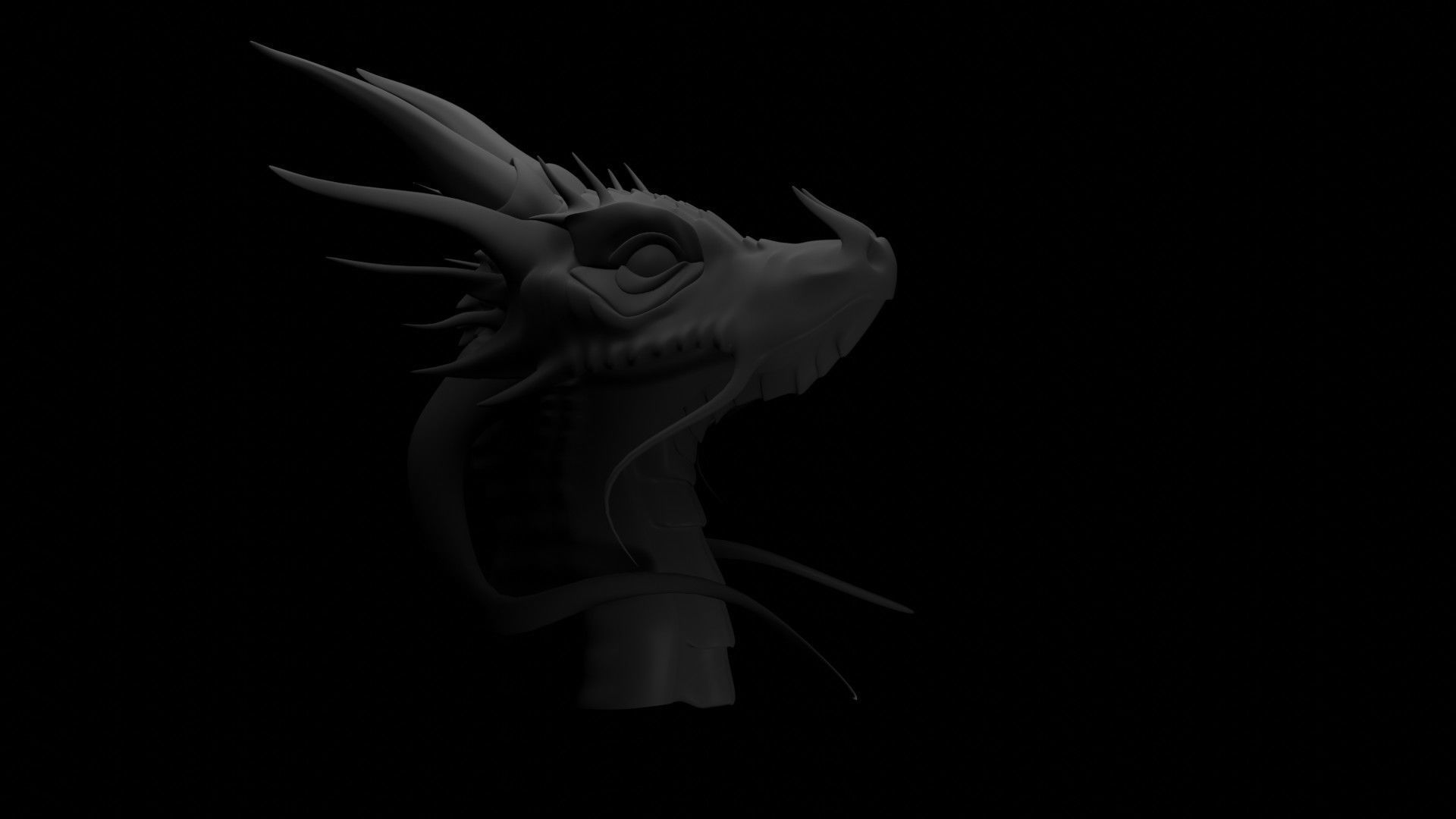 Dragon Head 3D model_10