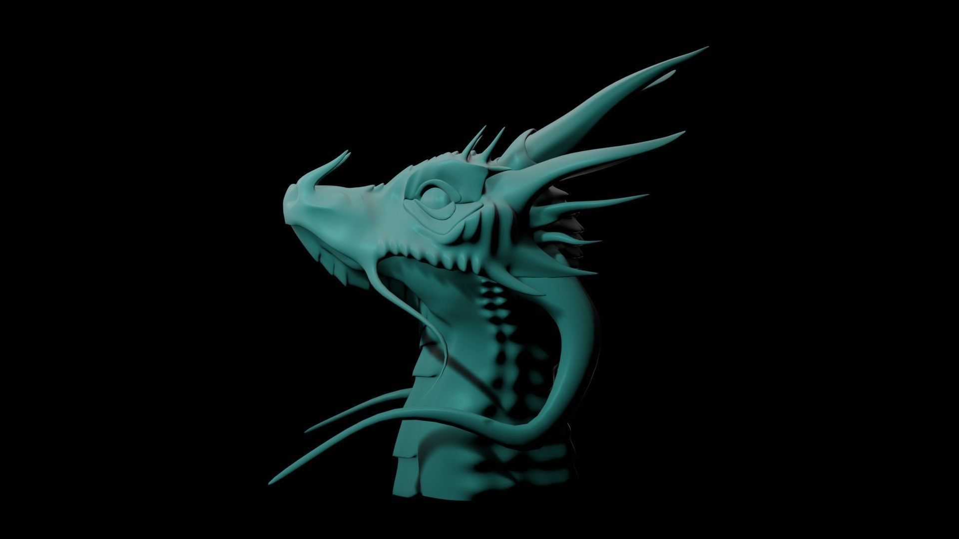 Dragon Head 3D model_3