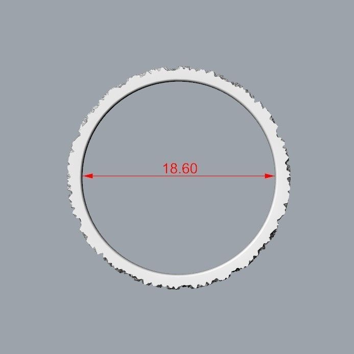Rings  with tree bark texture 3dm stl 3D print model 3D print model_27