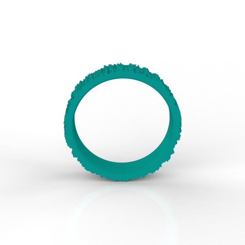 Rings  with tree bark texture 3dm stl 3D print model 3D print model_21