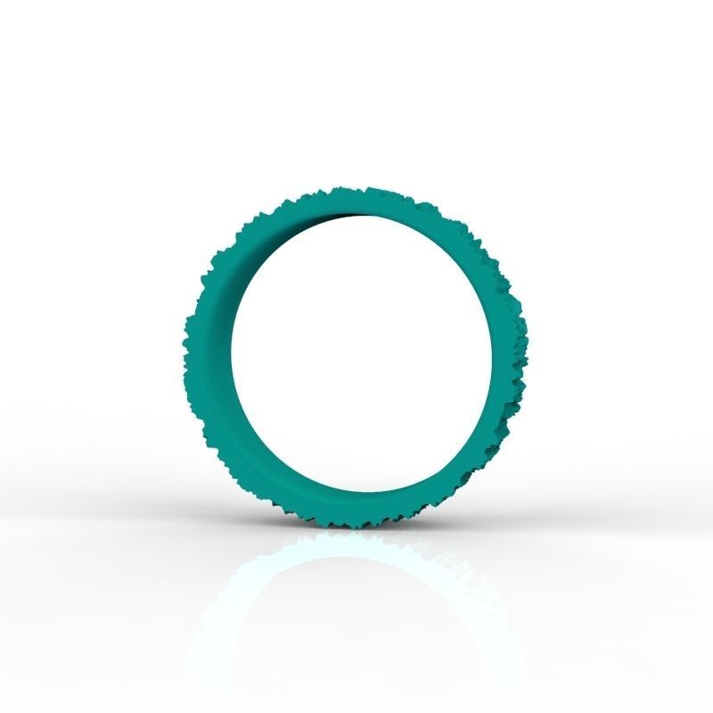 Rings  with tree bark texture 3dm stl 3D print model 3D print model_18