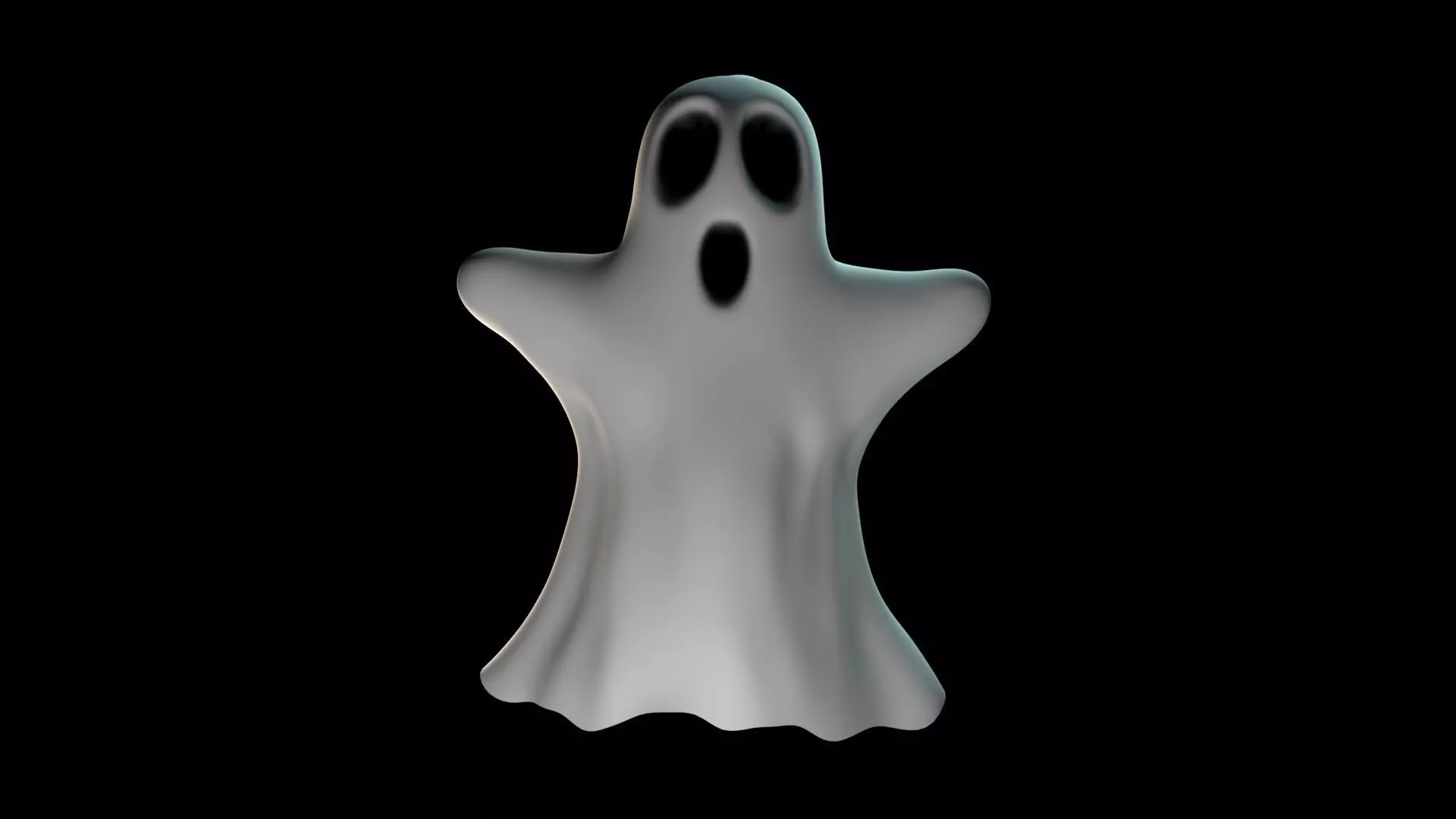 halloween ghost 3D model_0