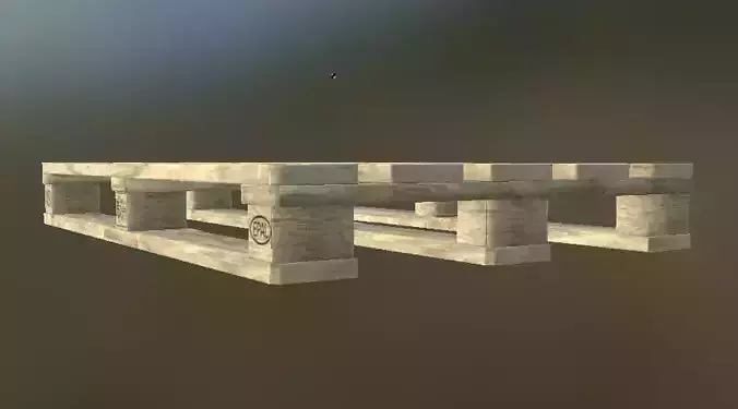 Euro Pallet Low-poly 3D model